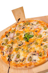 pizza isolated on white