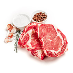 Uncooked organic shin of beef meat