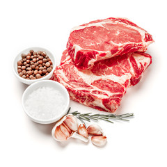 Uncooked organic shin of beef meat