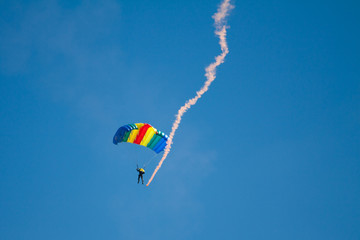 Авиация и парашютисты ко дню авиации.