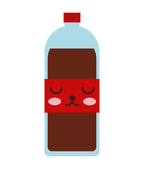 bottle soda kawaii style vector illustration design