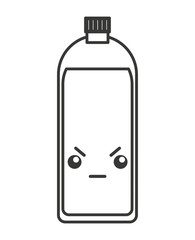 bottle soda kawaii style vector illustration design