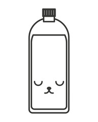 bottle soda kawaii style vector illustration design