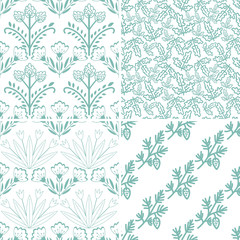 Seamless floral patterns