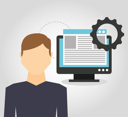 design language programming software concept vector illustration