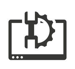 tablet technology isolated silhouette icon vector illustration design