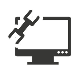 monitor computer desktop isolated icon vector illustration design