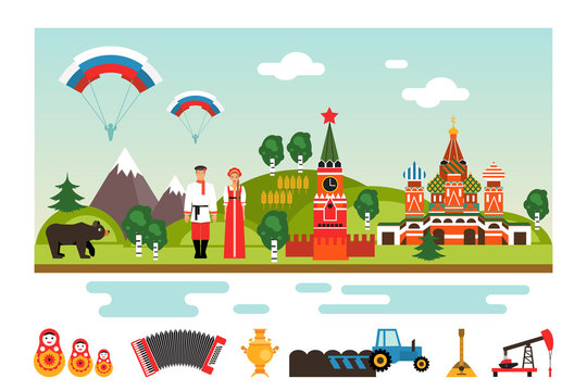 Landmarks and symbols of Russia