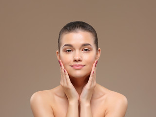 Portrait of a beautiful woman. Spa treatments.