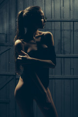 Sensual undressing girl