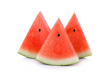 Slice of watermelon isolate on white background