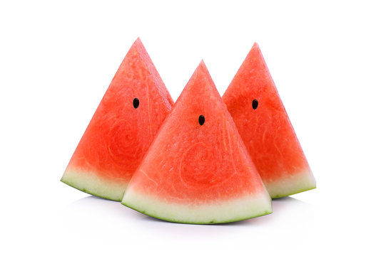 Slice of watermelon isolate on white background