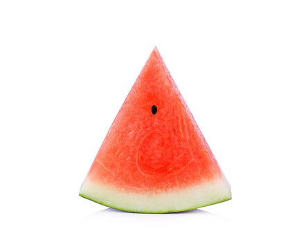 Slice of watermelon isolate on white background