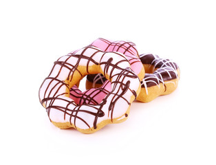 donut chocolate isolate on white background