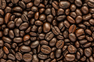 background of brown coffee beans