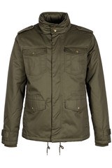 Olive, grey jacket - obrazy, fototapety, plakaty