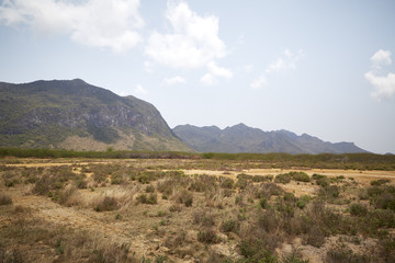 Desert with mountains