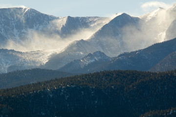 Obrazy na Plexi  Śnieg na Pikes Peak w stanie Kolorado