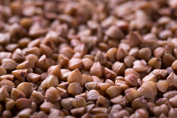 Raw buckwheat background