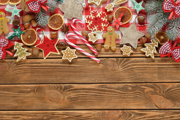 Naklejka na ściany i meble Different Christmas decorations