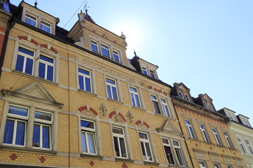 Fototapeta premium Hausfassaden in Pulsnitz