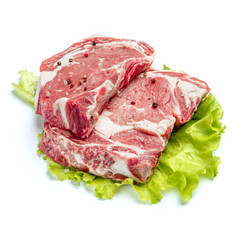 Uncooked organic shin of beef meat