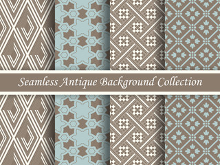 Antique seamless brown background collection_135
