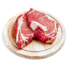 Uncooked organic shin of beef meat