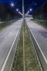 Highway Road with Trees