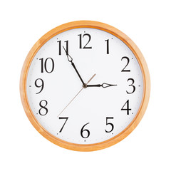 Obraz na płótnie Canvas Round clock shows five minutes to three