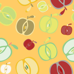 Seamless background with apples