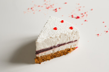 Beautiful tasty piece of cake close-up