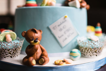 perfect original cake prepared for a newborn