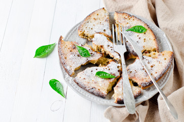 Cottage cheese pancakes with honey