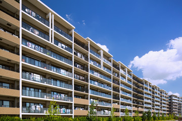 住宅街の大型マンション