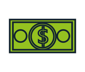 bill dollar money icon vector illustration design