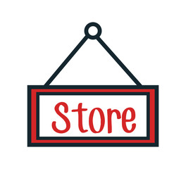 store label hanging icon vector illustration design