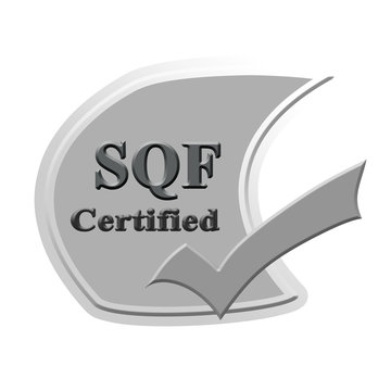 SQF certified icon or symbol image concept design for business and use in company system.