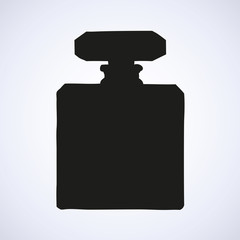 Bottle of perfume. Vector drawing