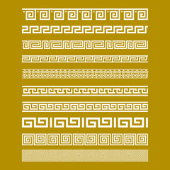 Gold Meander Patterns vector