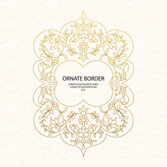 Vector decorative frame. Elegant element for design template.