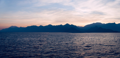 Mountains background in Antalya, Turkey
