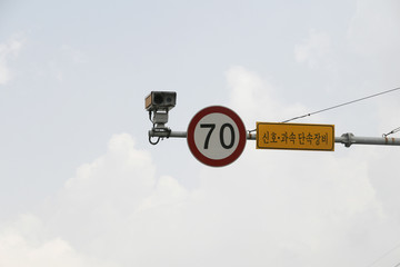 Speed limit and traffic signal crackdown on illegal  cameras of korea
