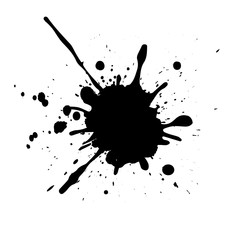 Vector splatter black color background. illustration vector desi
