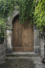 Fototapeta na wymiar Doorway of a building, Positano, Amalfi Coast, Salerno, Campania
