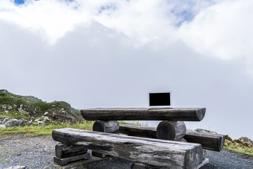 Ein mobiler Rechner in der Cloud - blanker Bildschirm
