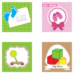 Baby shower illustrations