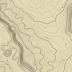 Topographic map background concept with space for your copy. Topography lines art contour , mountain hiking trail , Shape vector design. Computer generated   .