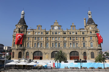 Fototapeta na wymiar Haydarpasa Train Station in Istanbul City