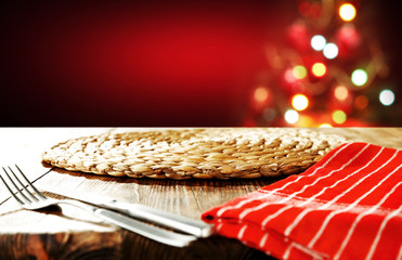 Obraz premium table space and xmas time 